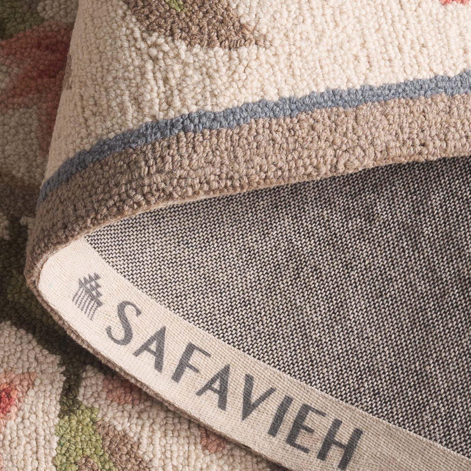 SAFAVIEH Chelsea Baxter Bordered Wool Area Rug, Ivory, 10' x 14'