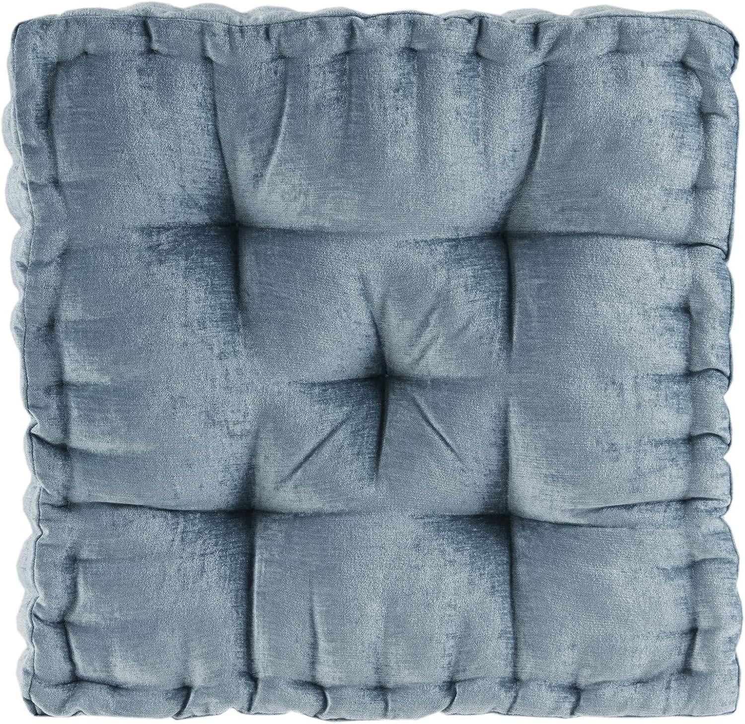 20"x20" Oversize Diah Poly Chenille Square Floor Pillow - Intelligent Design