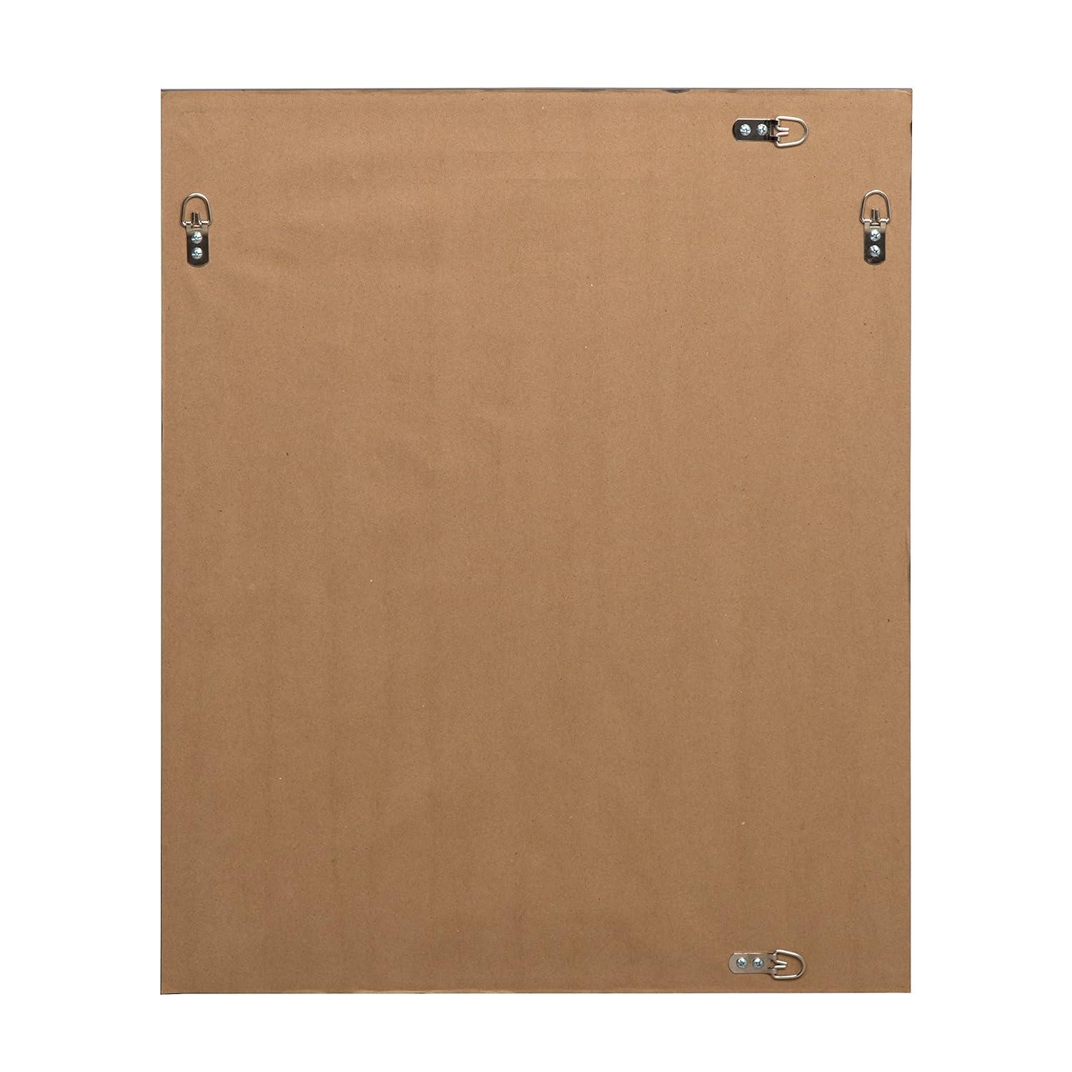 21.5" x 27.5" Bosc Rectangle Wall Mirror White - DesignOvation: Polystyrene Frame, No Assembly Required