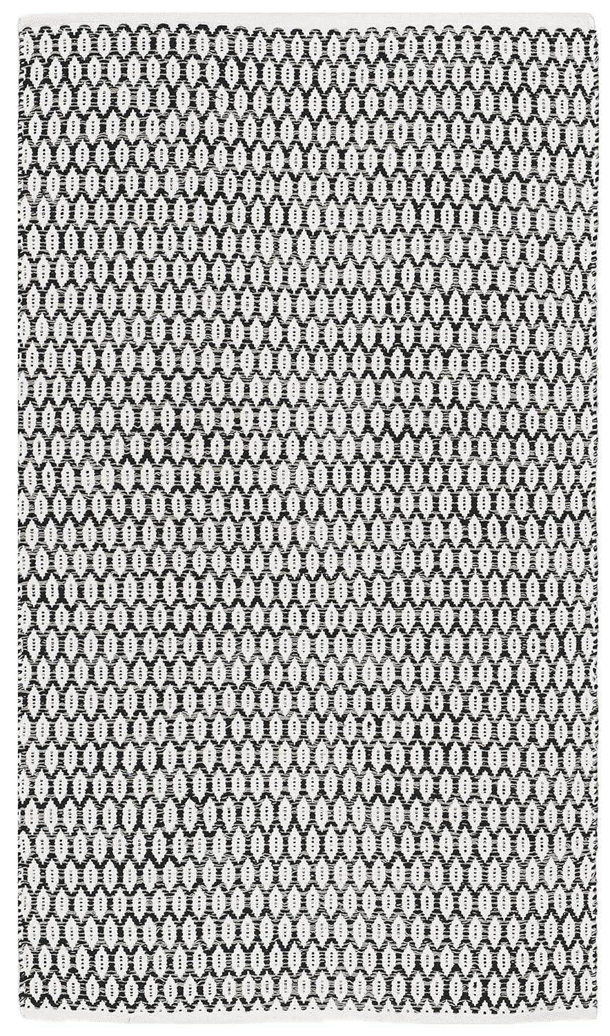 Montauk MTK608 Hand Woven Indoor Accent Rug - Black/Ivory - 2'x3' - Safavieh