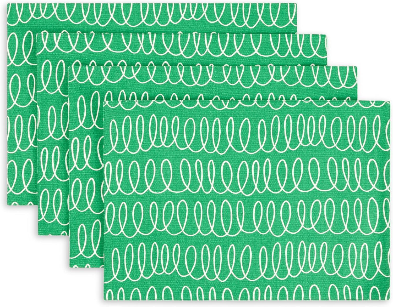 Kate Spade New York Placemats, Reversible, 100% Cotton, Machine Washable (Set of 4)