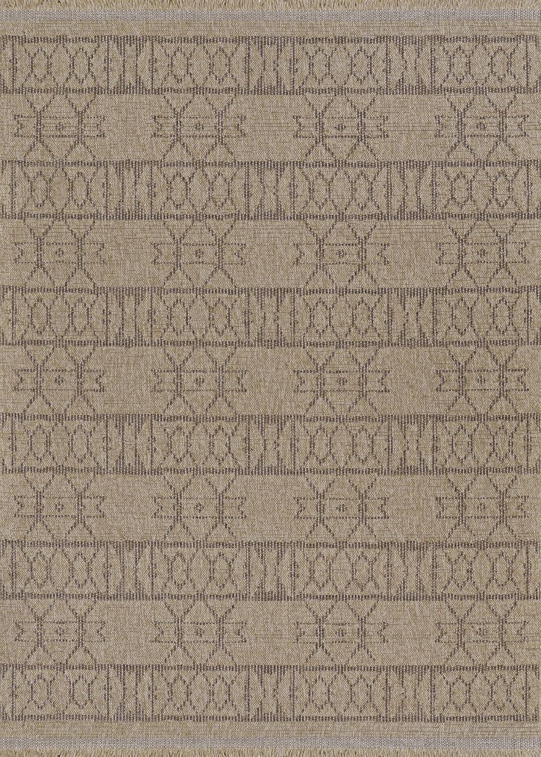Couristan Naturalistic Adobe Indoor/ Outdoor Area Rug, Natural-Brown, 6'6" x 9'