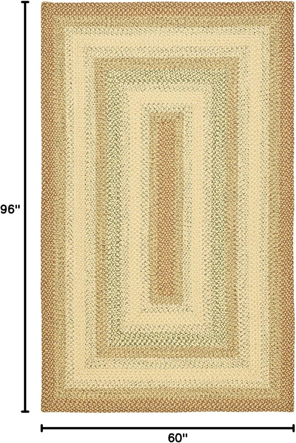 Braided BRD303 Hand Woven Area Rug - Rust/Multi - 5'x8' - Safavieh.