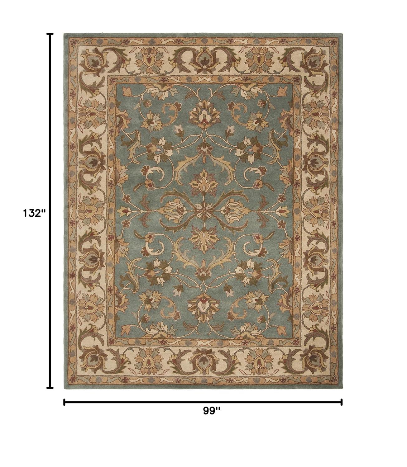 Heritage HG811 Hand Tufted Area Rug - Blue/Beige - 8'3"x11' - Safavieh.