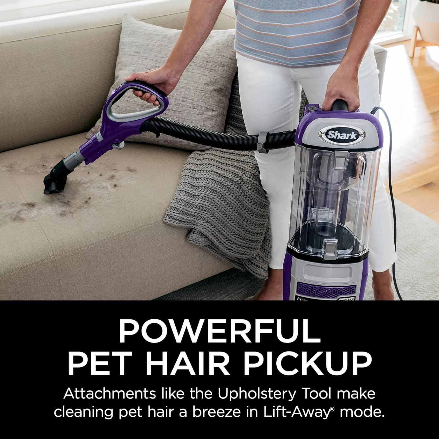 Shark Navigator Powered Lift-Away Upright Vacuum - NV586: HEPA Filter, Pet Hair, Swivel Head, Multi-Surface, 25' Cord