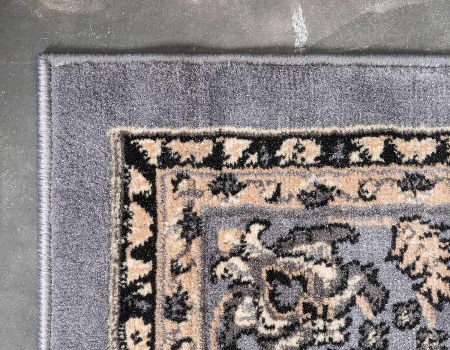 Unique Loom 6' 0 x 9' 0 Sialk Hill Washington Gray Area Rug