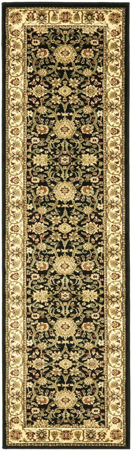Lyndhurst LNH212 Power Loomed Runner Rug - Black/Ivory - 2'3"x6' - Safavieh