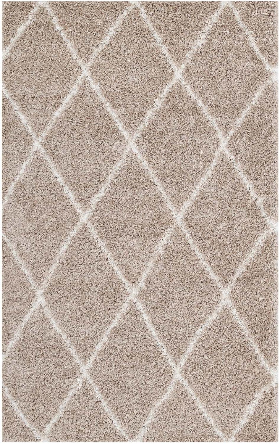 Modway Toryn Diamond Lattice Shag Area Rug