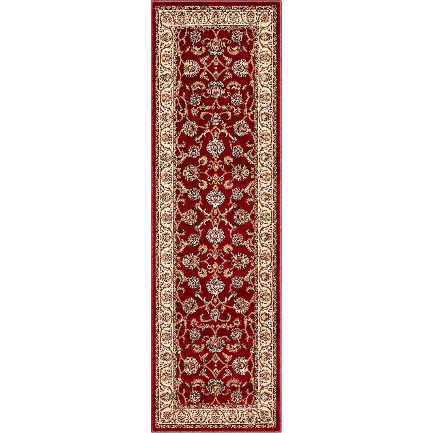 Noble Sarouk Red Persian Floral Oriental Formal Traditional Rug 3x10 ( 2'7" x 9'6" Runner ) Modern Contemporary Transitional Soft Rug