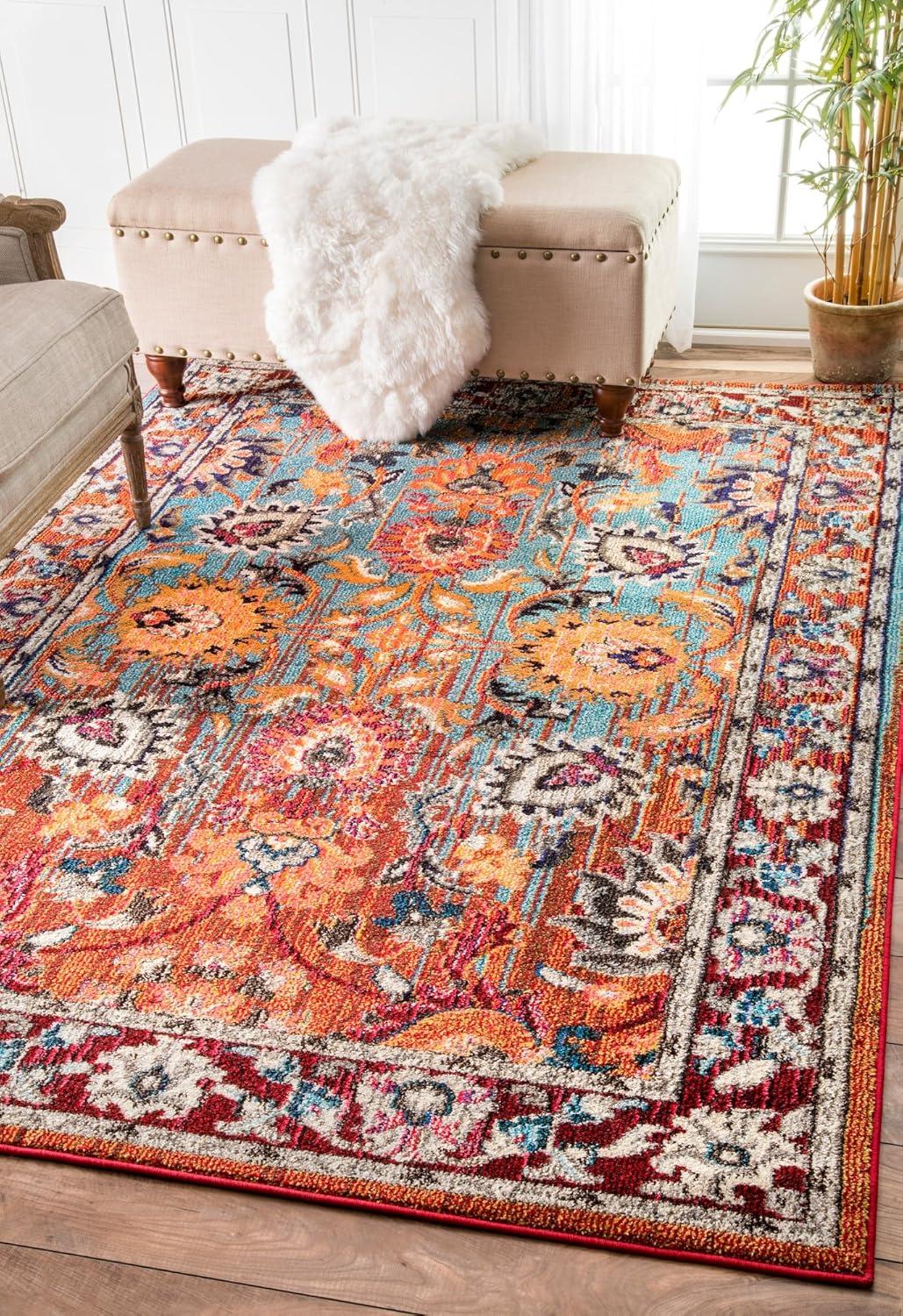 Mallory Multi Floral Tufted Reversible Runner Rug