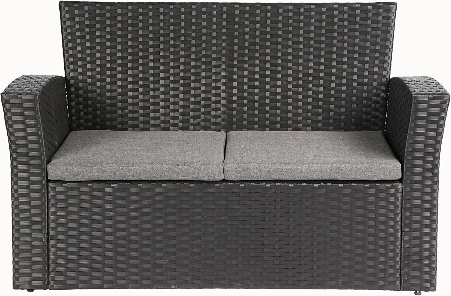 Baner Garden Complete Patio 4 Piece Rattan Wicker Conversation Set