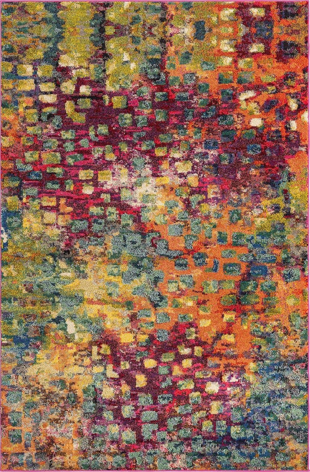 Unique Loom 5' 1 x 8' 0 Jardin Ivy Multi Area Rug
