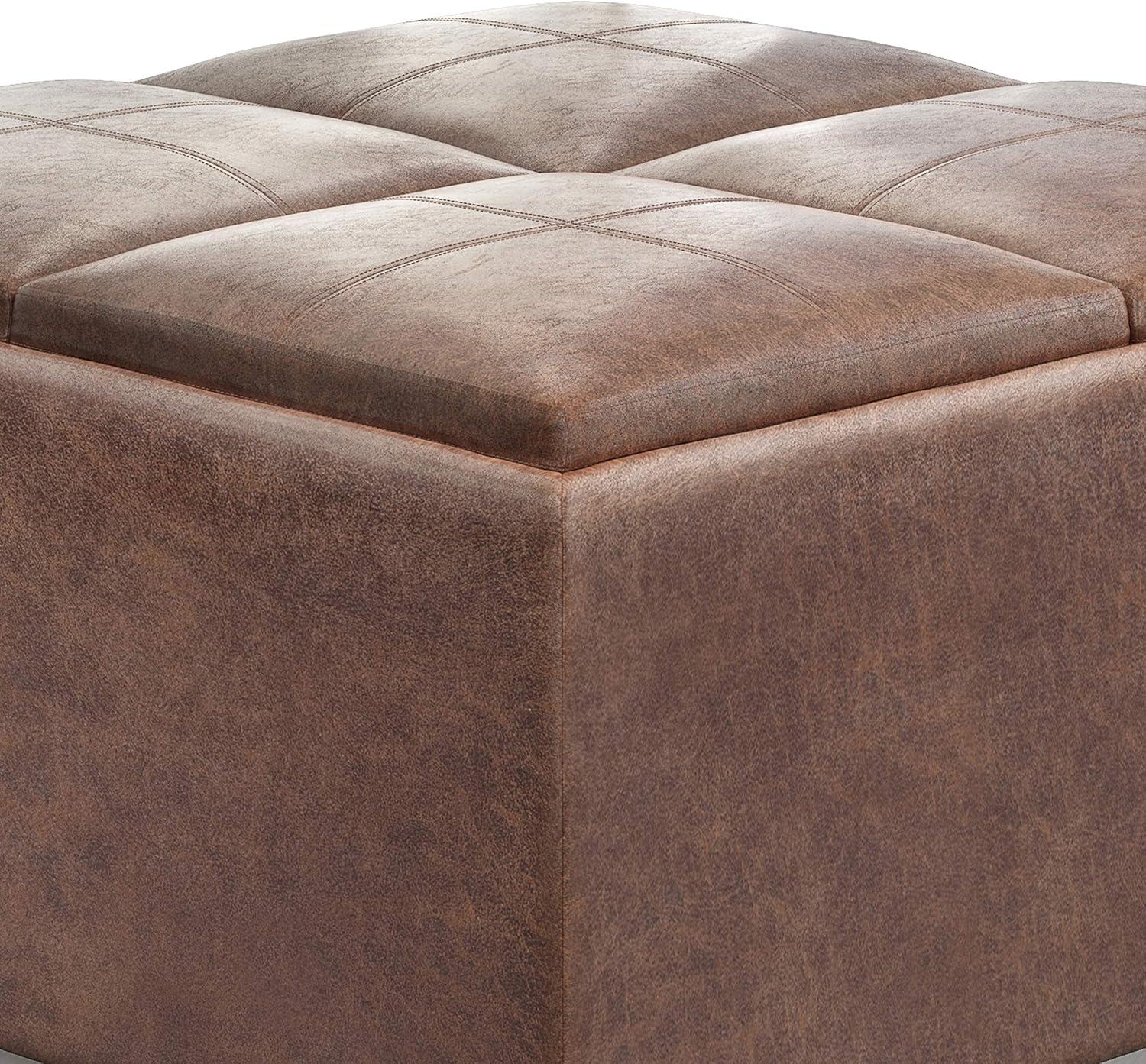 Avalon Faux Leather Ottoman