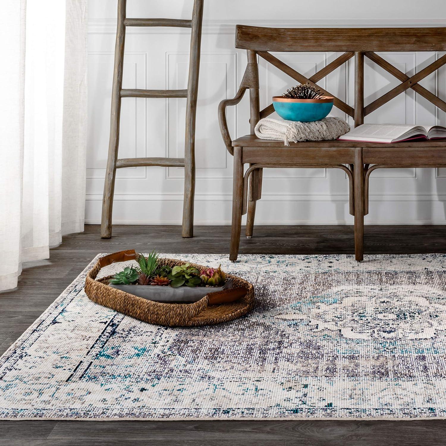 Ankara Vintage Medallion Area Rug - JONATHAN Y