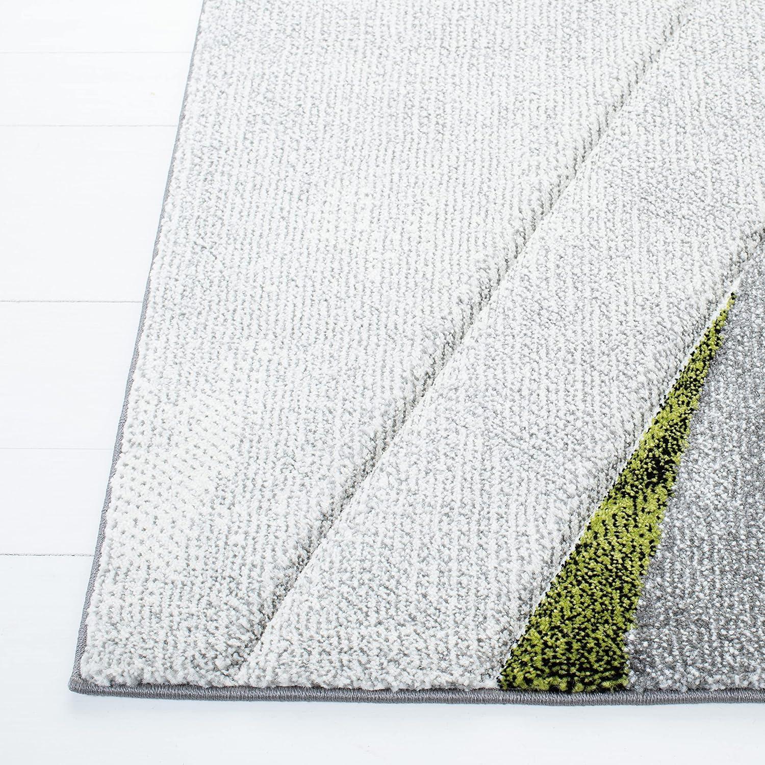 Hollywood HLW710 Machine Made Accent Rug - 2'7"x5' - Grey/Green - Safavieh