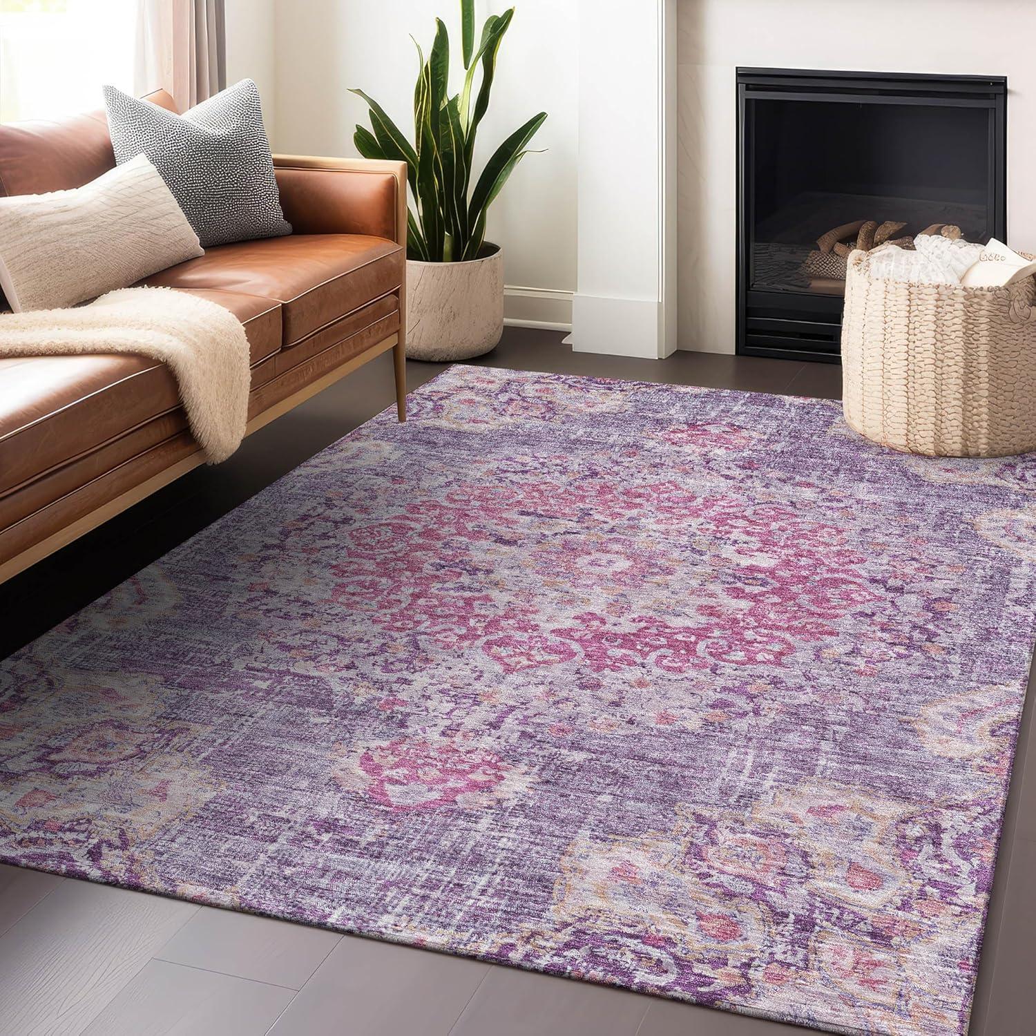 Chantille Purple Flat Woven Synthetic Indoor/Outdoor Rug