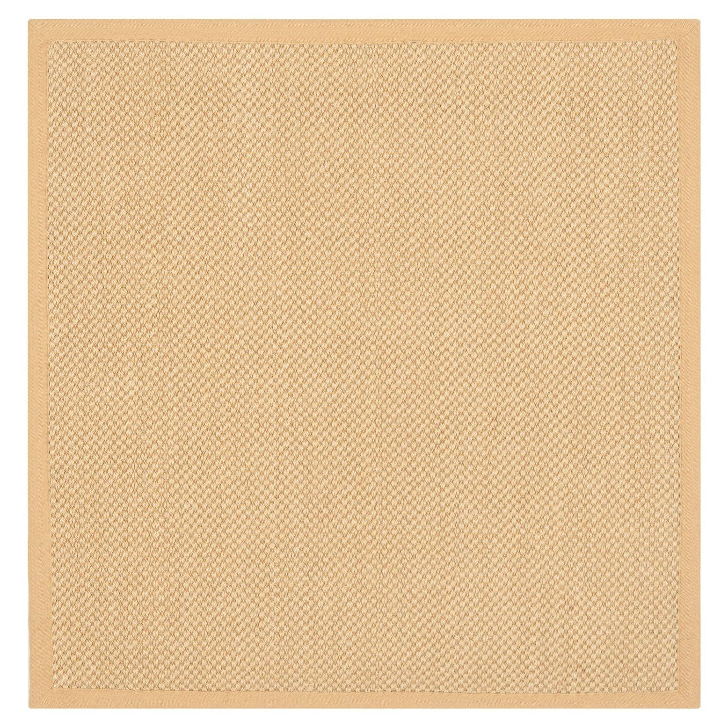 Natural Fiber NF443 Power Loomed Area Rug - Maize/Wheat - 6'x6' - Safavieh.