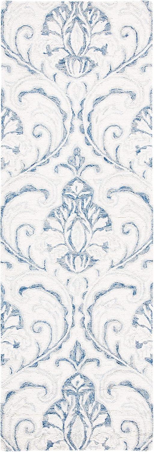 Micro-Loop MLP532 Hand Tufted Runner Rug - Ivory/Blue - 2'3"x9' - Safavieh.