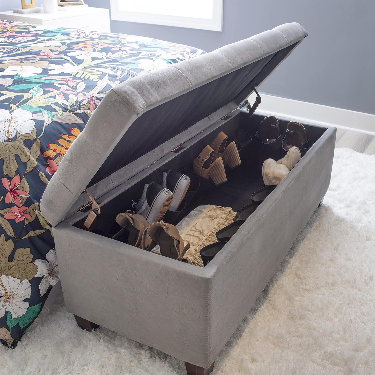 Carmen Shoe Storage Ottoman - Linon