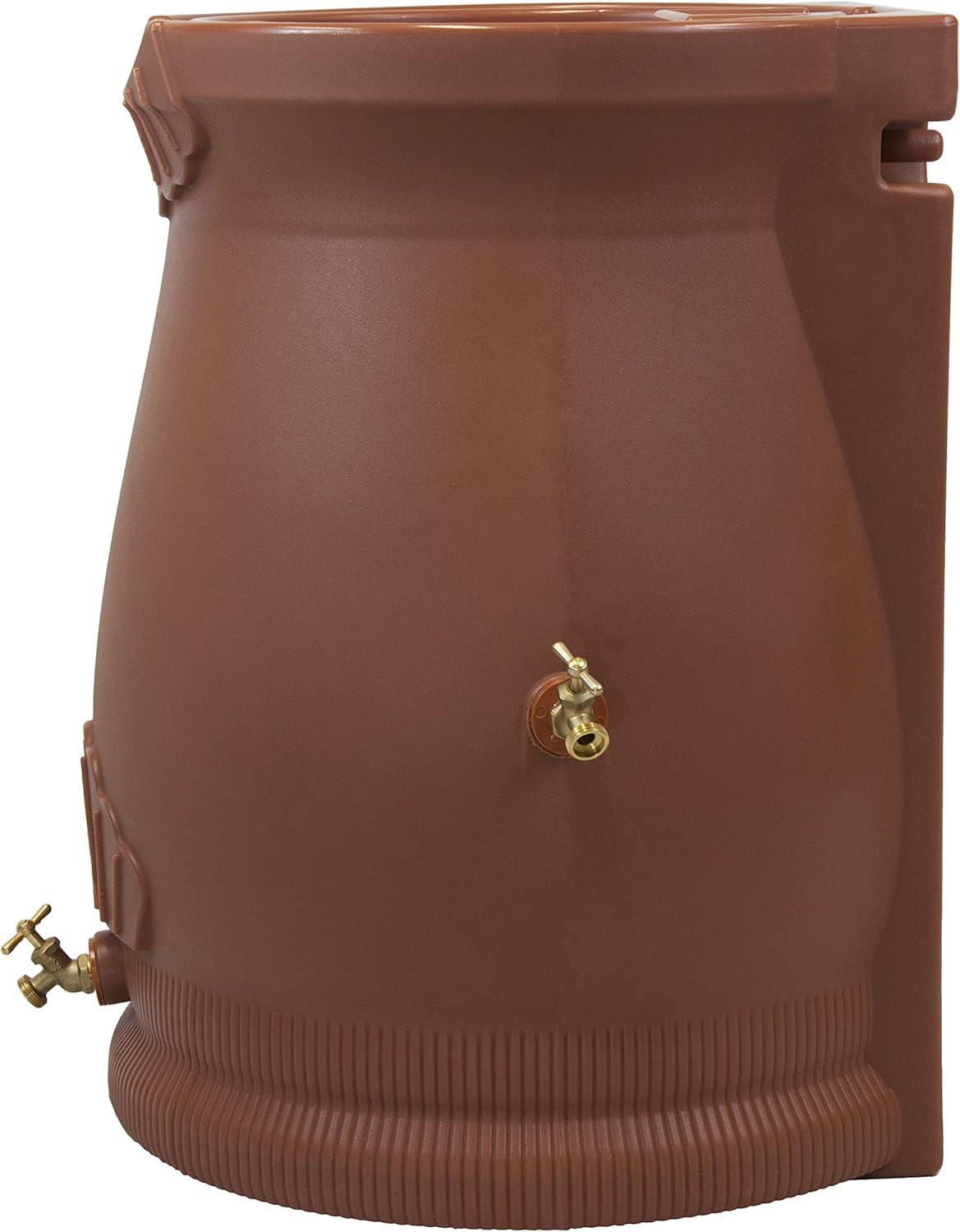 Good Ideas Good Ideas 50 Gallons Plastic Drainable Dual Overflow Planter Rain Barrel