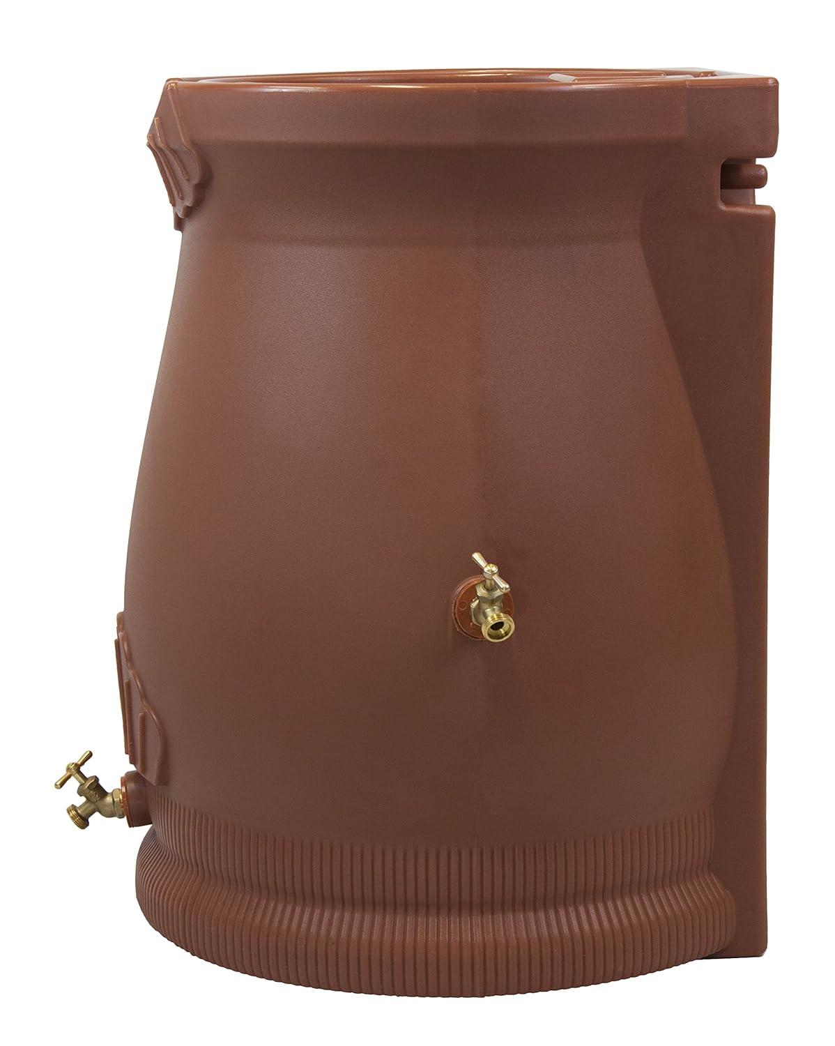 Good Ideas Good Ideas 50 Gallons Plastic Drainable Dual Overflow Planter Rain Barrel