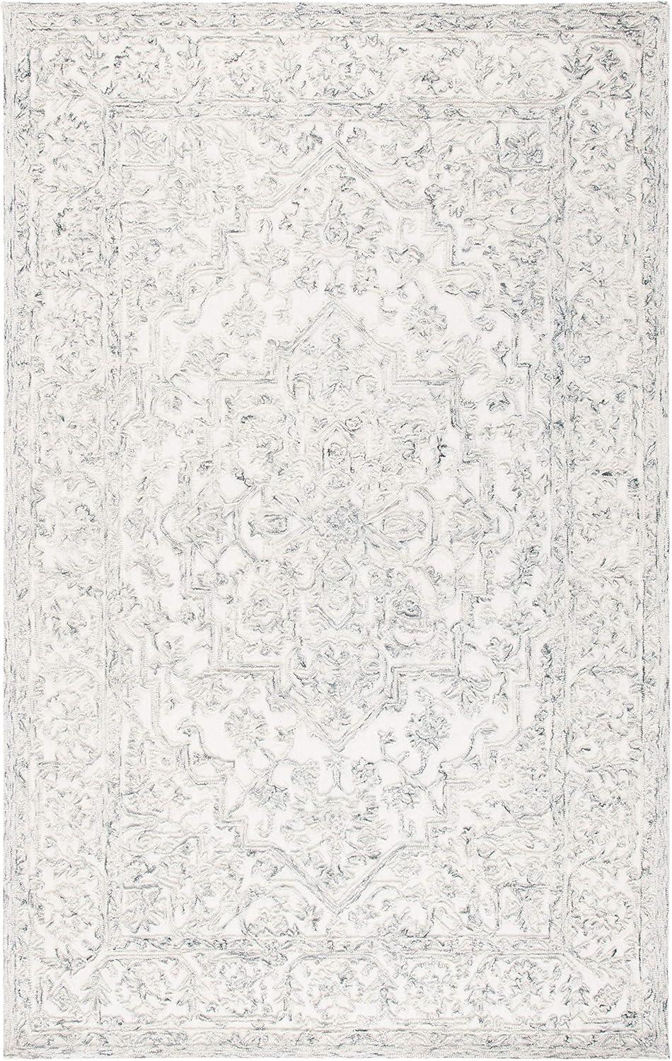 Trace TRC302 Hand Tufted Area Rug - Ivory/Blue - 5'x8' - Safavieh.
