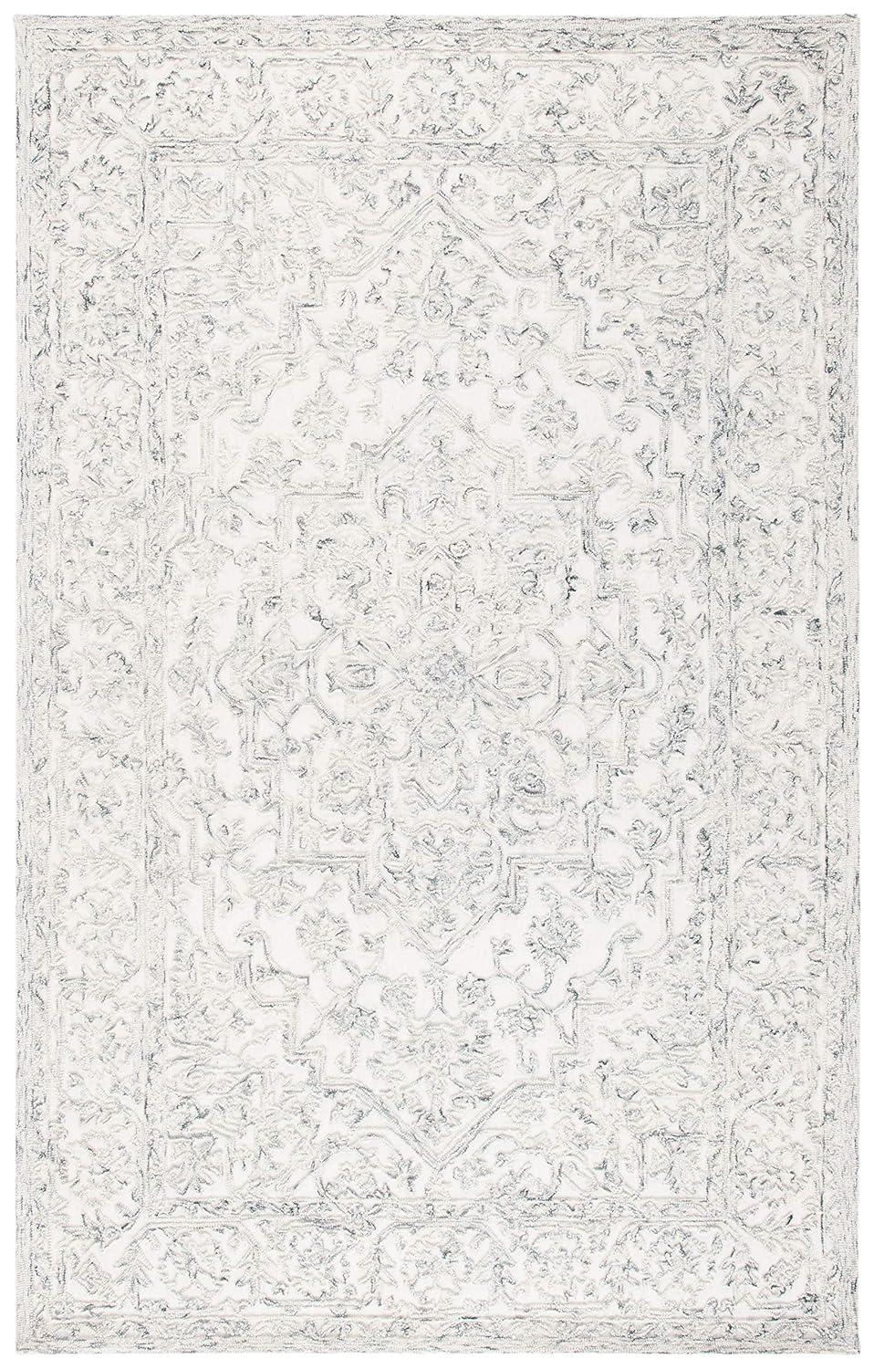 Trace TRC302 Hand Tufted Area Rug - Ivory/Blue - 5'x8' - Safavieh.