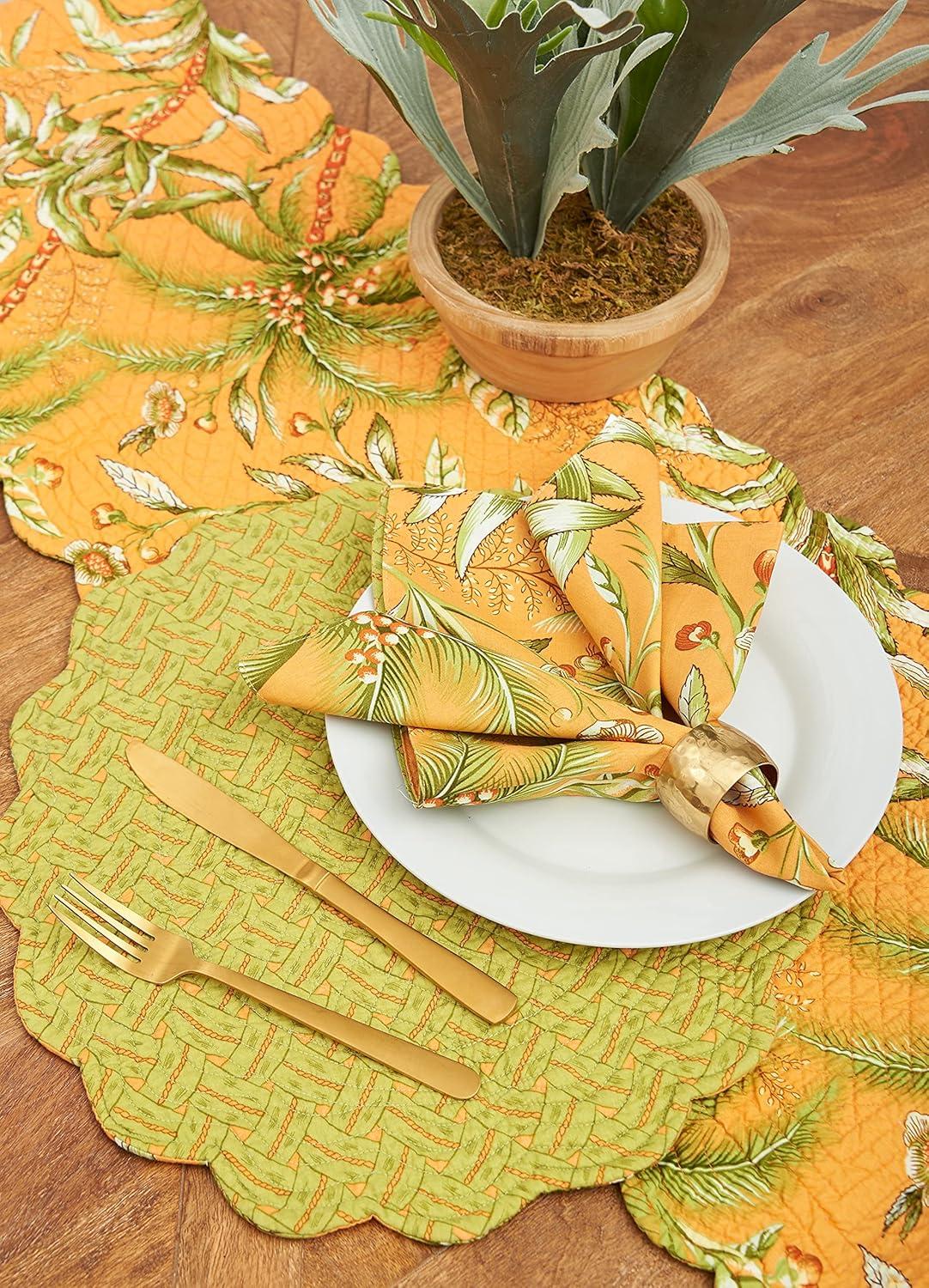 C&F Home Colonial Williamsburg 14" x 51" Barbados Sunset Table Runner