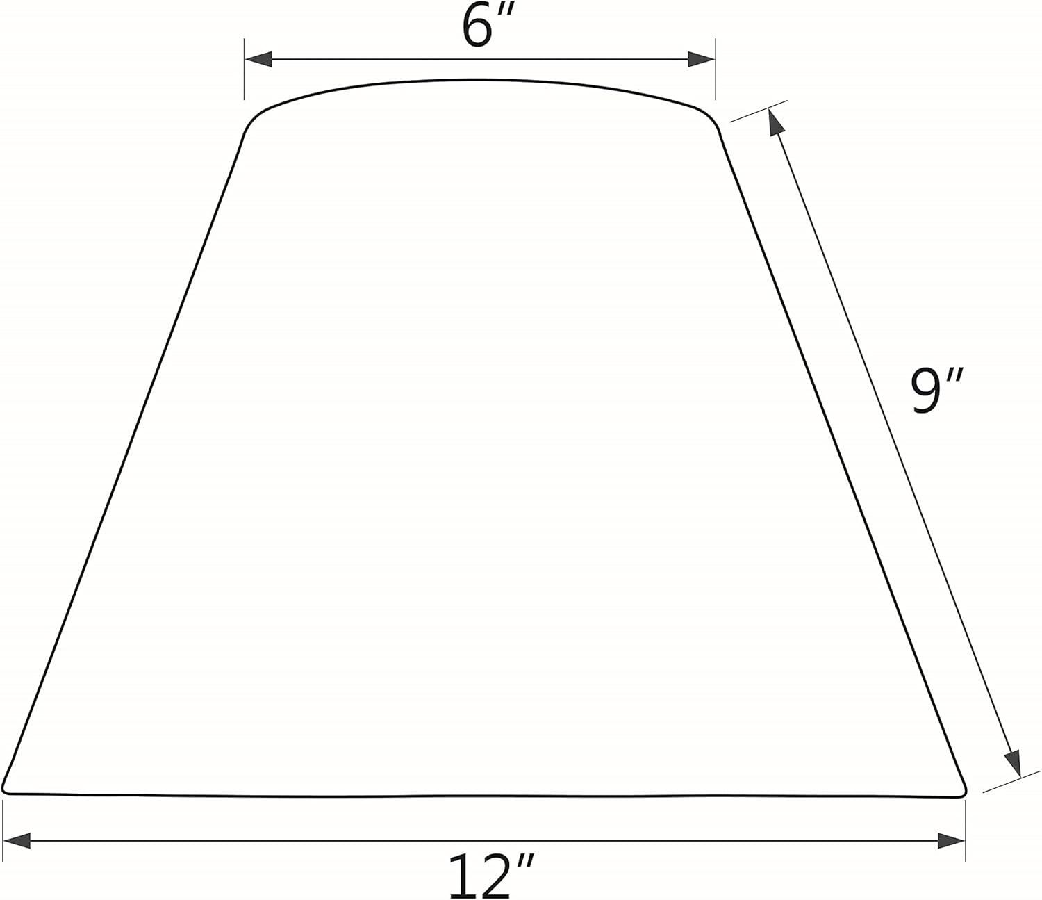 Aspen Creative 32624 Transitional Hardback Empire Shaped Spider Construction Lamp Shade in Sand Yellow, 12" wide (6" x 12" x 9")