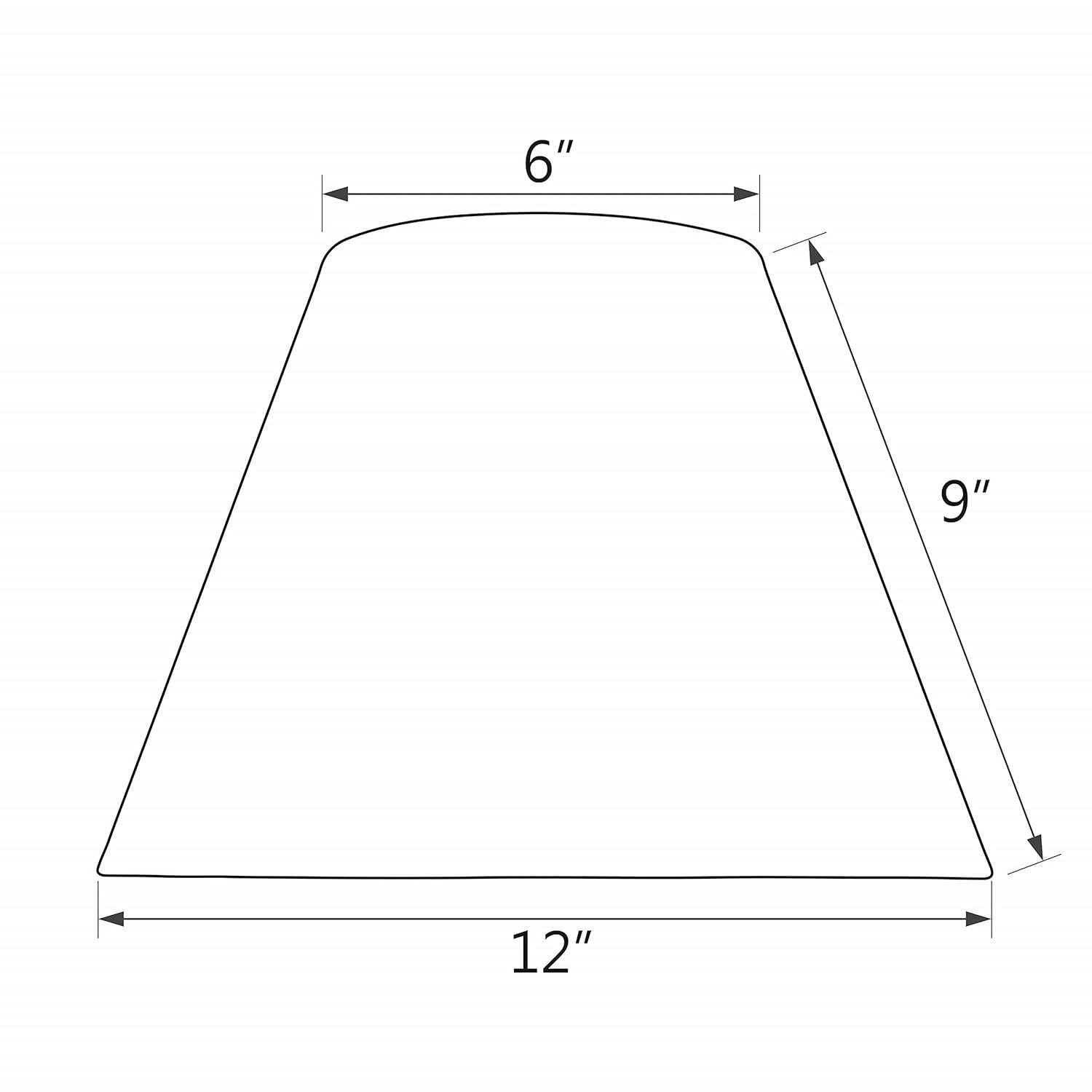 Aspen Creative 32624 Transitional Hardback Empire Shaped Spider Construction Lamp Shade in Sand Yellow, 12" wide (6" x 12" x 9")