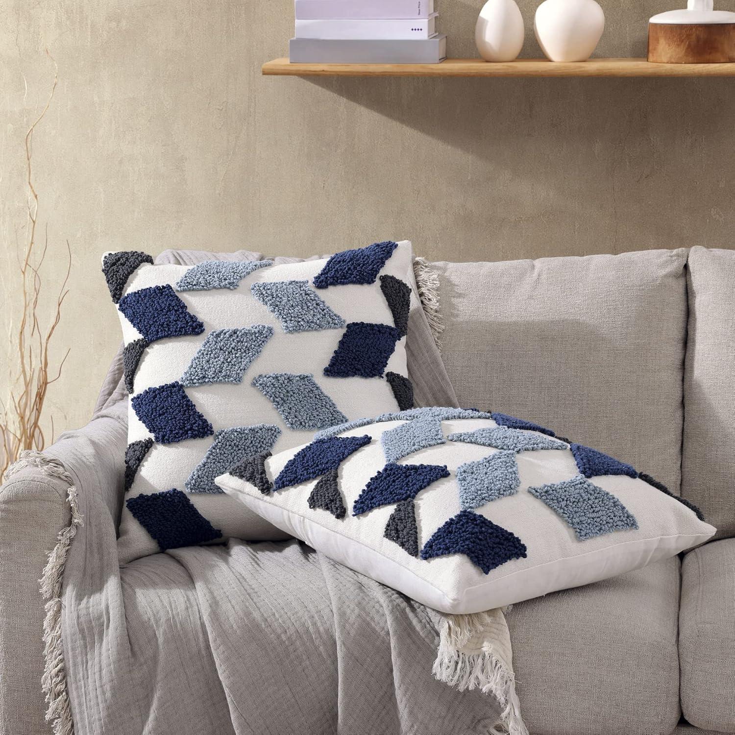 Textured Cotton Throw Pillow