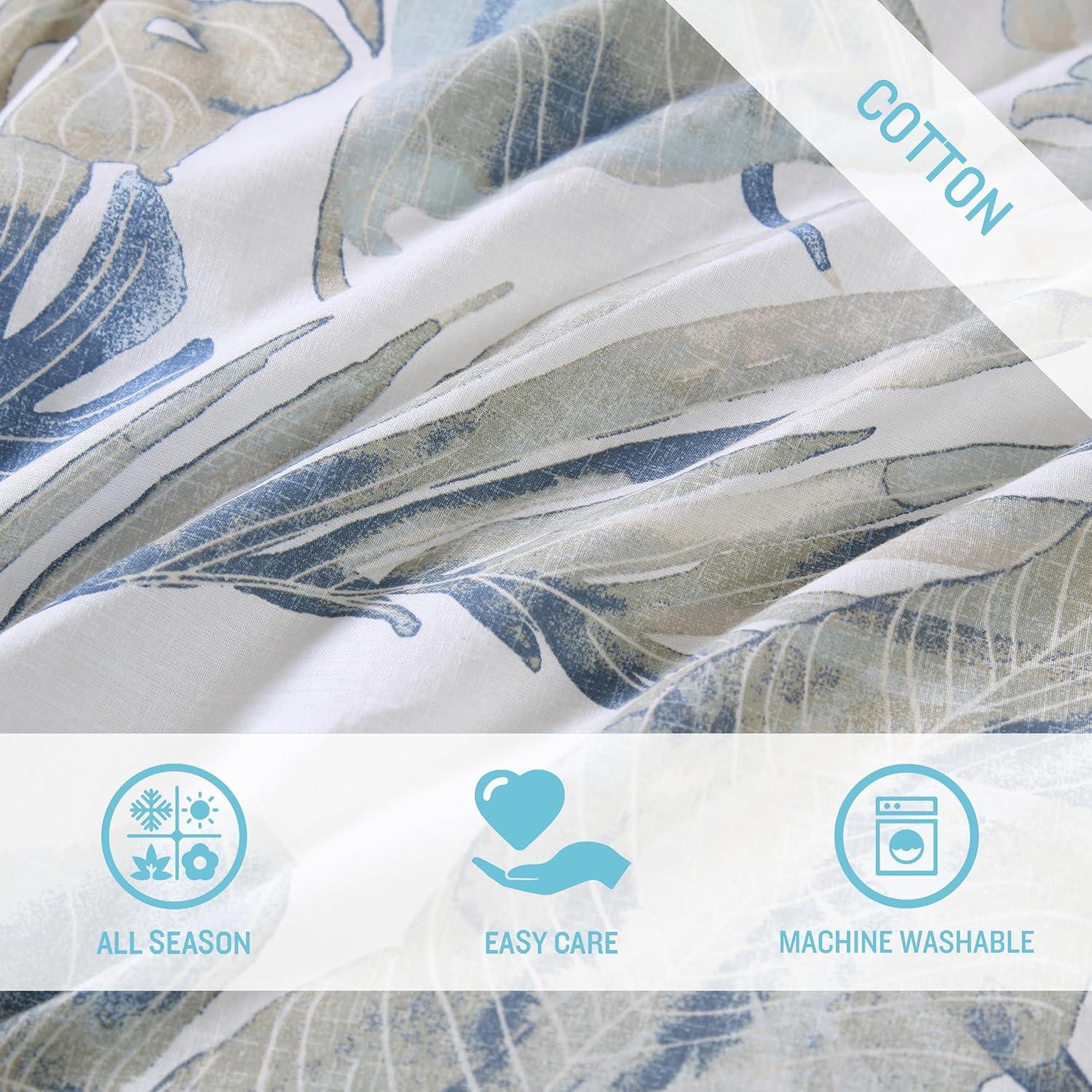 Tommy Bahama Home Tommy Bahama Raw Coast Blue Cotton 5 Piece Comforter Bonus Set