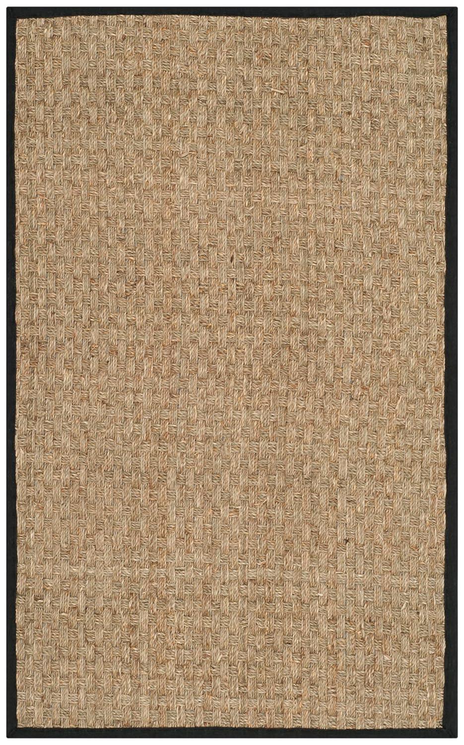 Natural Fiber NF114 Power Loomed Indoor Accent Rug - Natural/Black - 2'6"x4' - Safavieh.