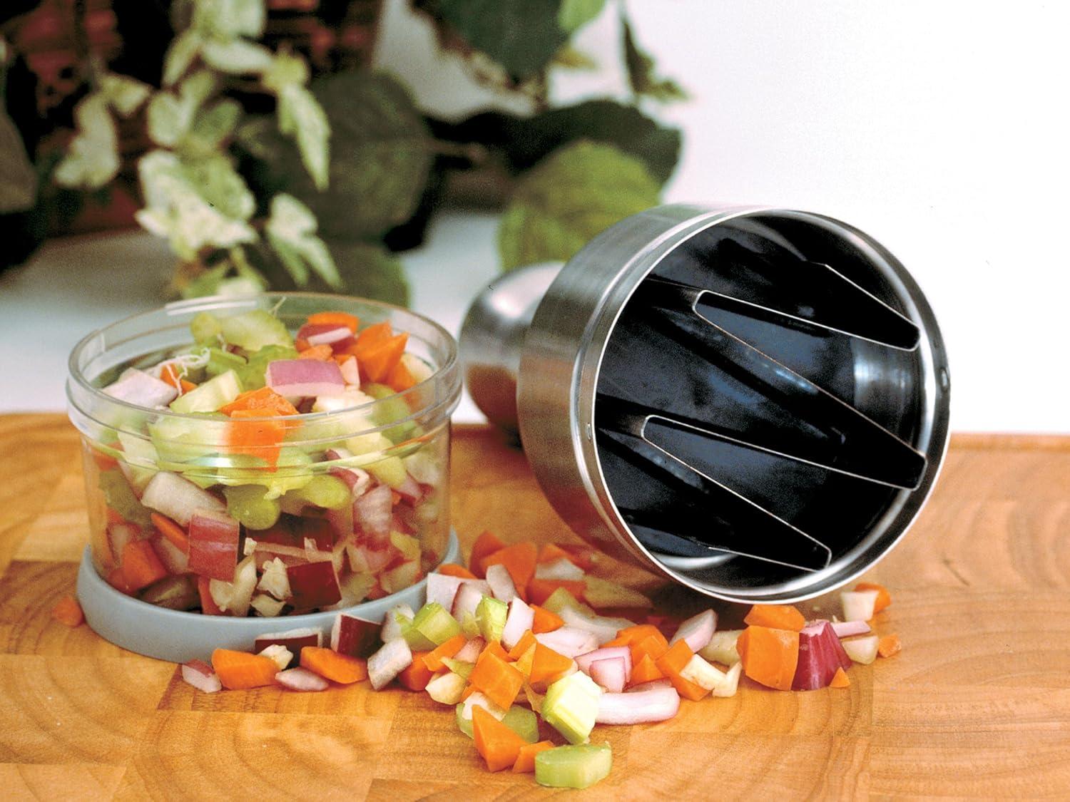 Stainless Steel Commercial Vegetable Chopper with Storage Cup