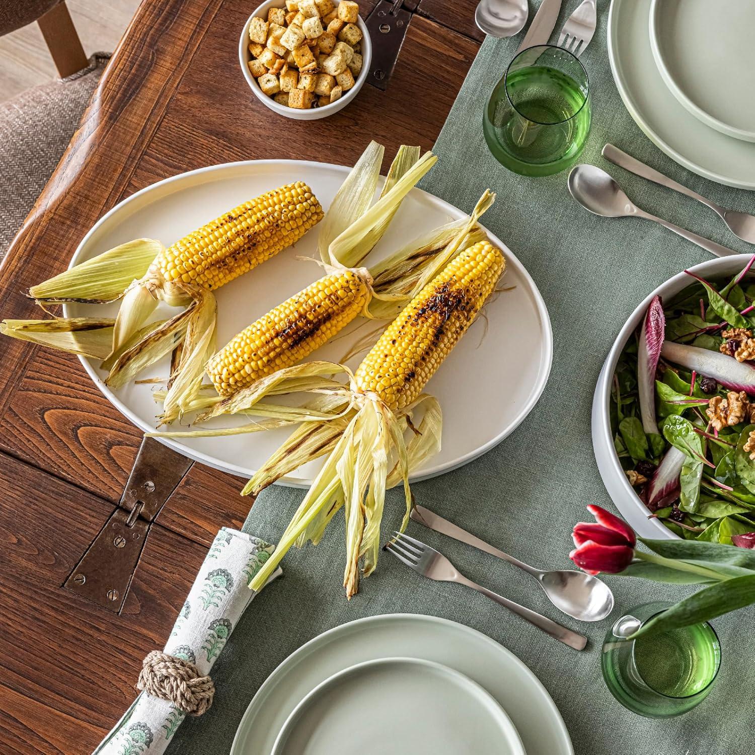 over&back Stackable Oval Serving Platter - Semi - Perfect for Tabletop & Décor