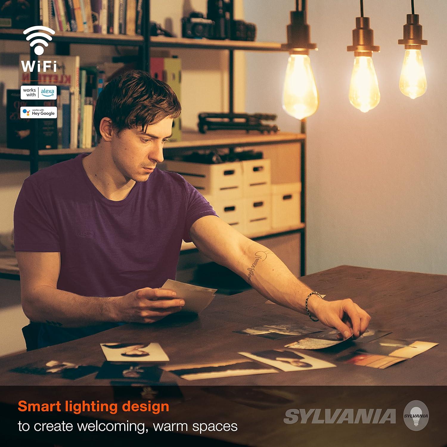 Amber Finish Dimmable LED Smart Bulb with Voice Control