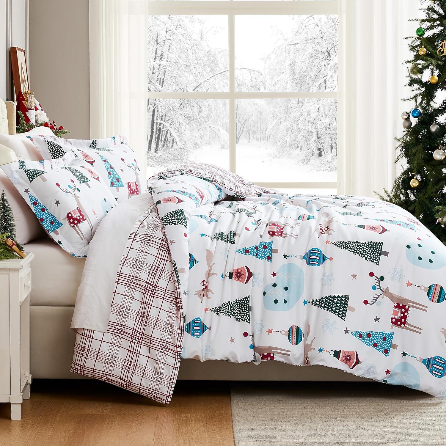 Winter Wonderland King/California King Reversible Christmas Duvet Cover Set