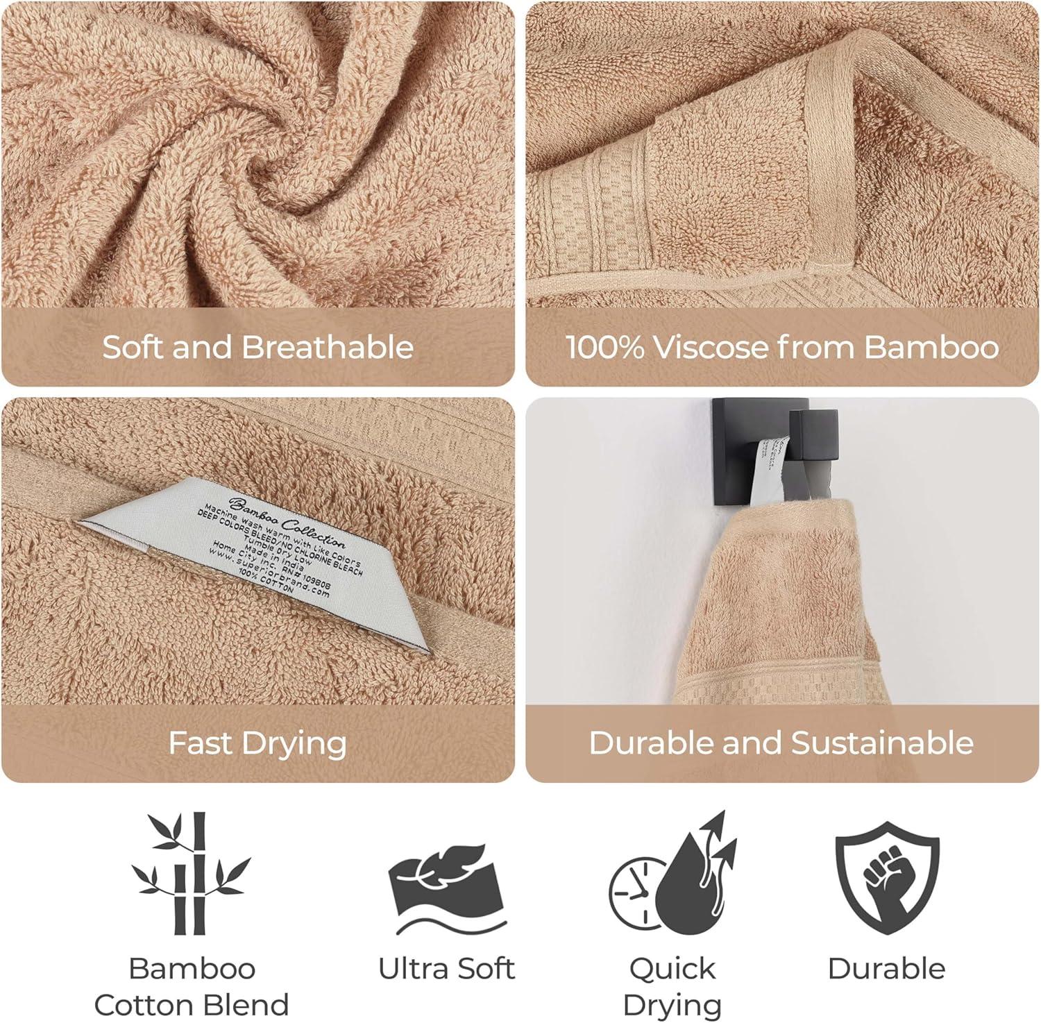 Superior Zinnia 60% Cotton And 40% Rayon From Bamboo Terrycloth Bath Towels