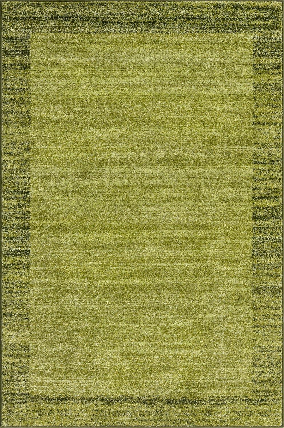 Unique Loom Del Mar Collection Area Rug - Abigail (4' 1" x 6' 1" Rectangle Light Green/Ivory)