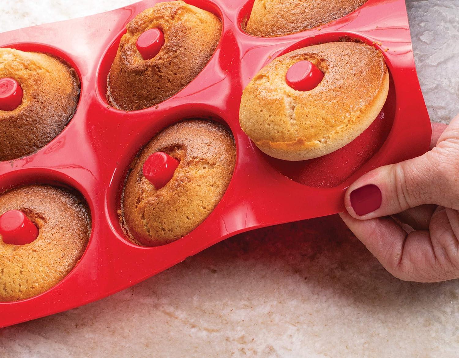 Mrs. Anderson's Baking Donut Pan, Non-Stick Silicone, 6-Cup