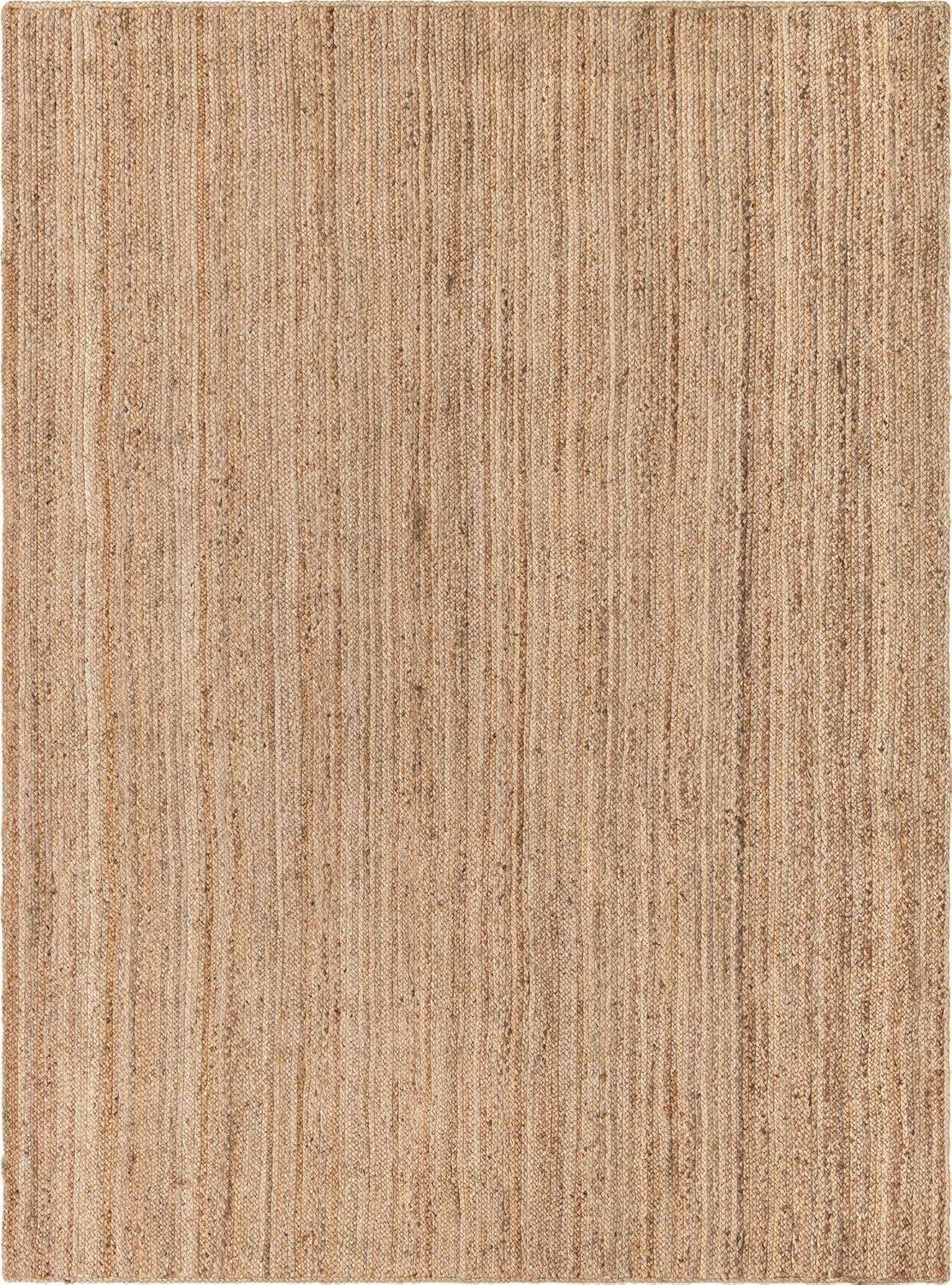 Unique Loom 8'x11' Braided Jute Dhaka Natural Indoor Area Rug