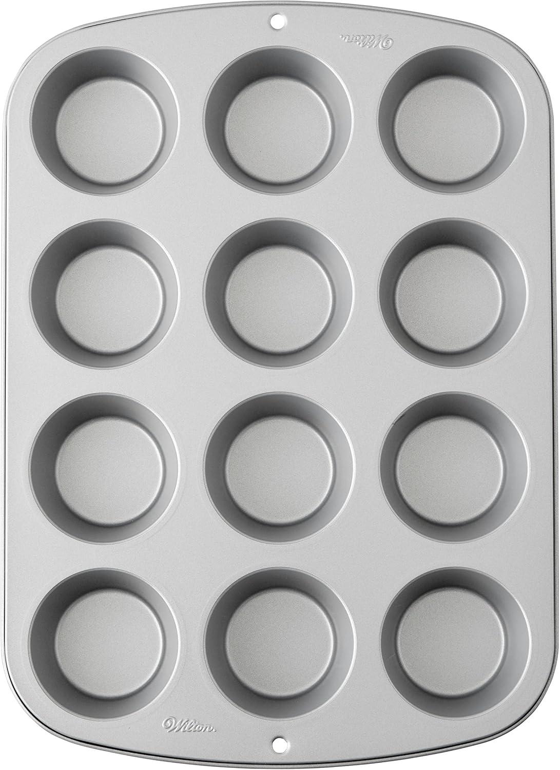 Steel Non-Stick 12-Cup Round Muffin Pan