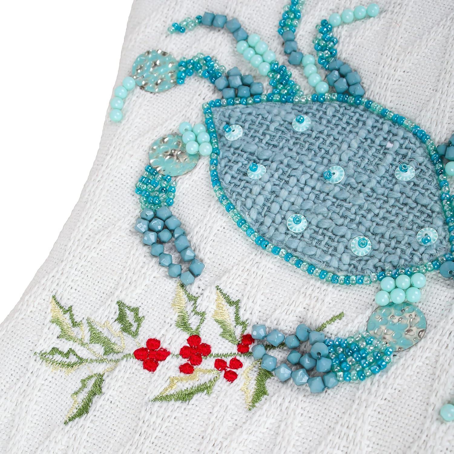 HGTV Home Collection Blue Crab Stocking