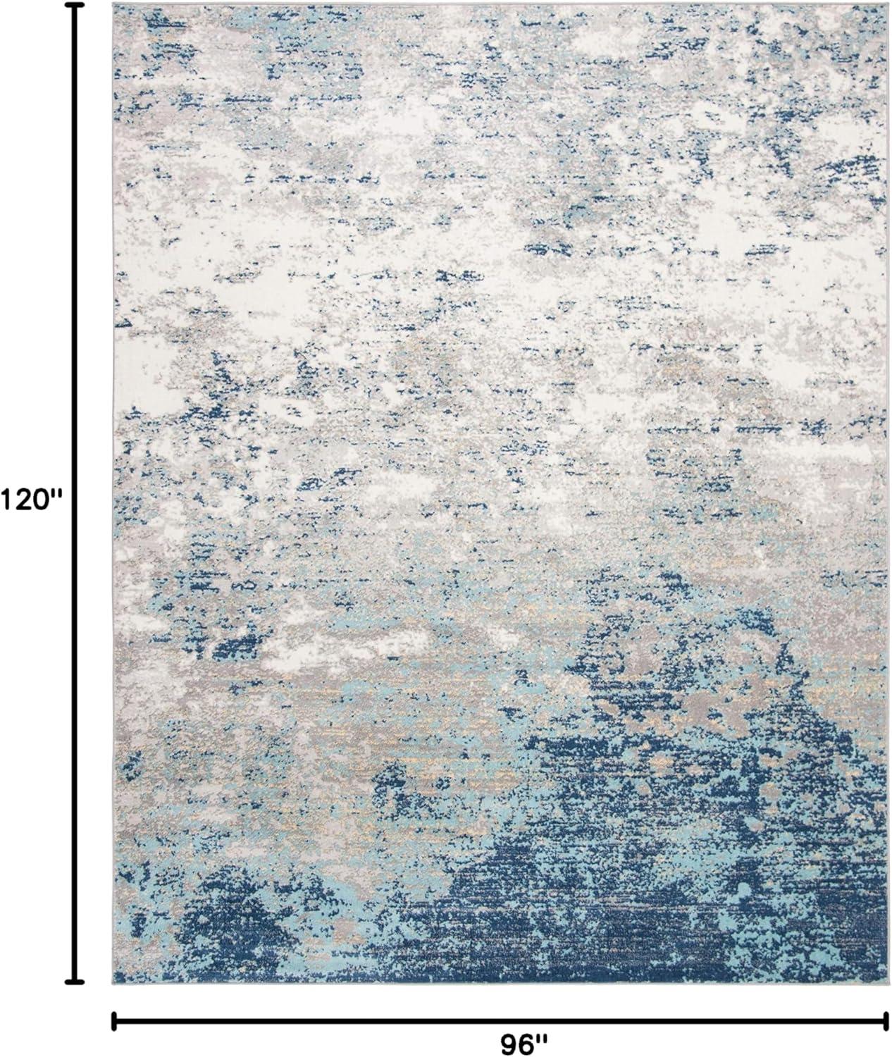 Brentwood BNT822 Power Loomed Area Rug - Light Grey/Blue - 8'x10' - Safavieh.