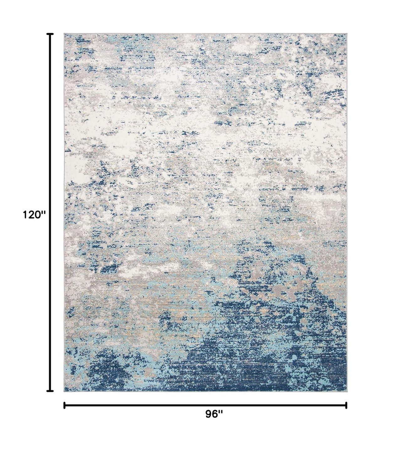Brentwood BNT822 Power Loomed Area Rug - Light Grey/Blue - 8'x10' - Safavieh.