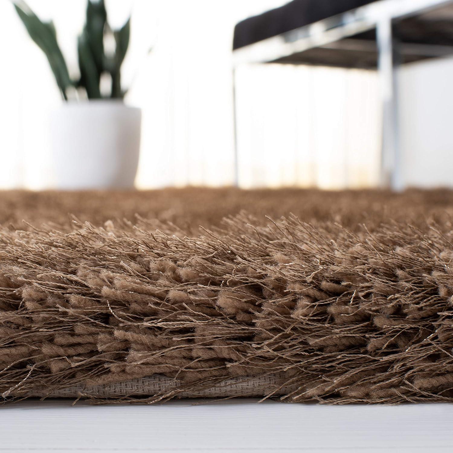 Venice Shag SG256 Hand Tufted Indoor Area Rug - Pearl - 5'x8' - Safavieh