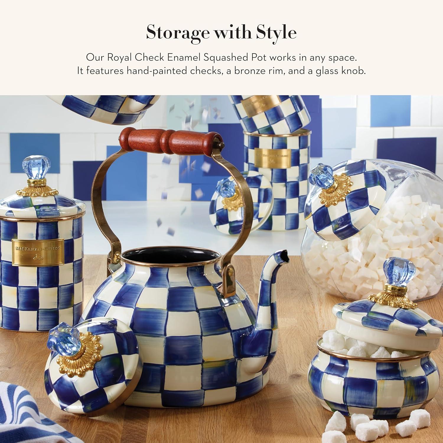 MacKenzie-Childs Royal Check® Squashed Pot
