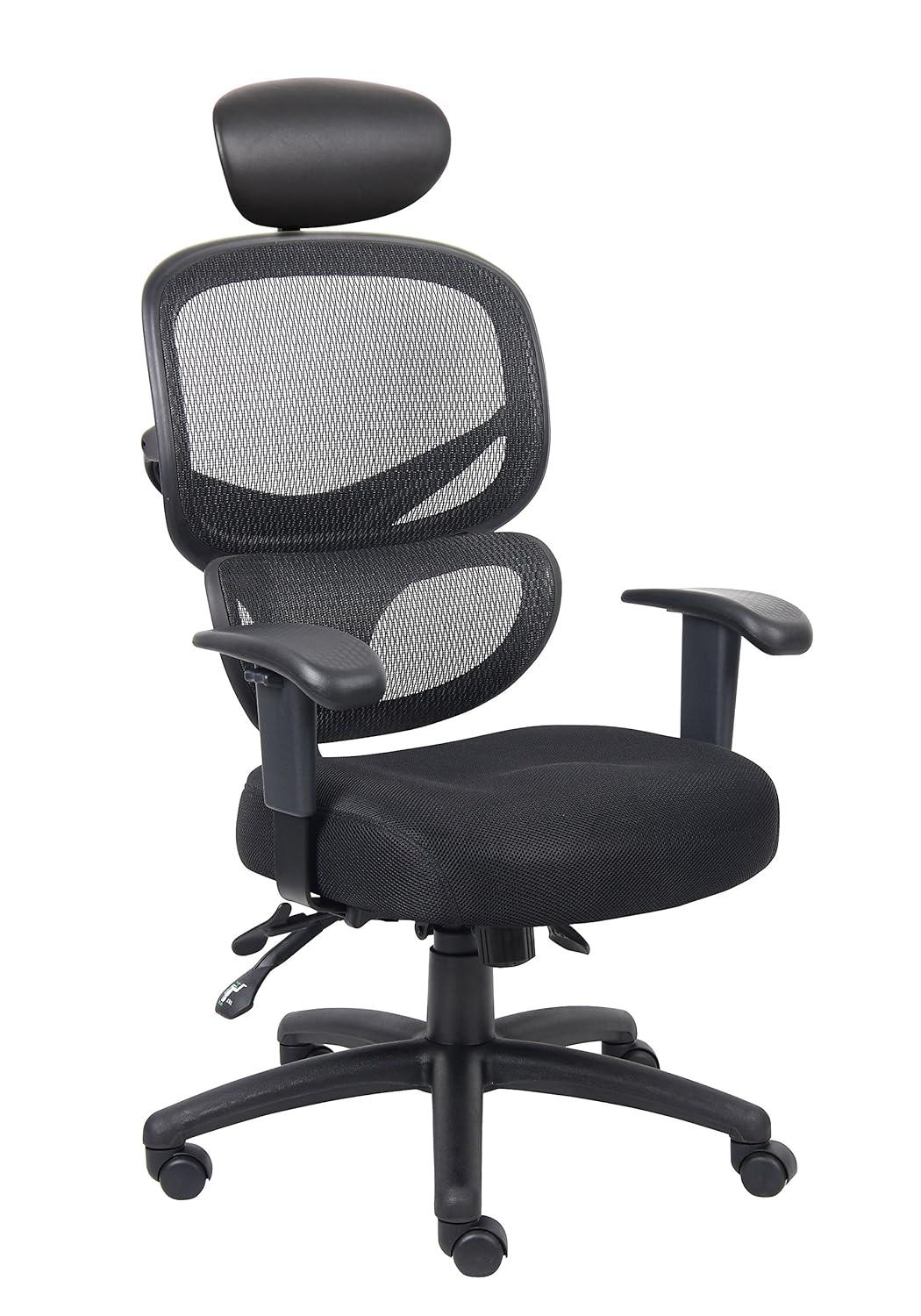 Boss Multi-Function Mesh Task Chair w/Headrest
