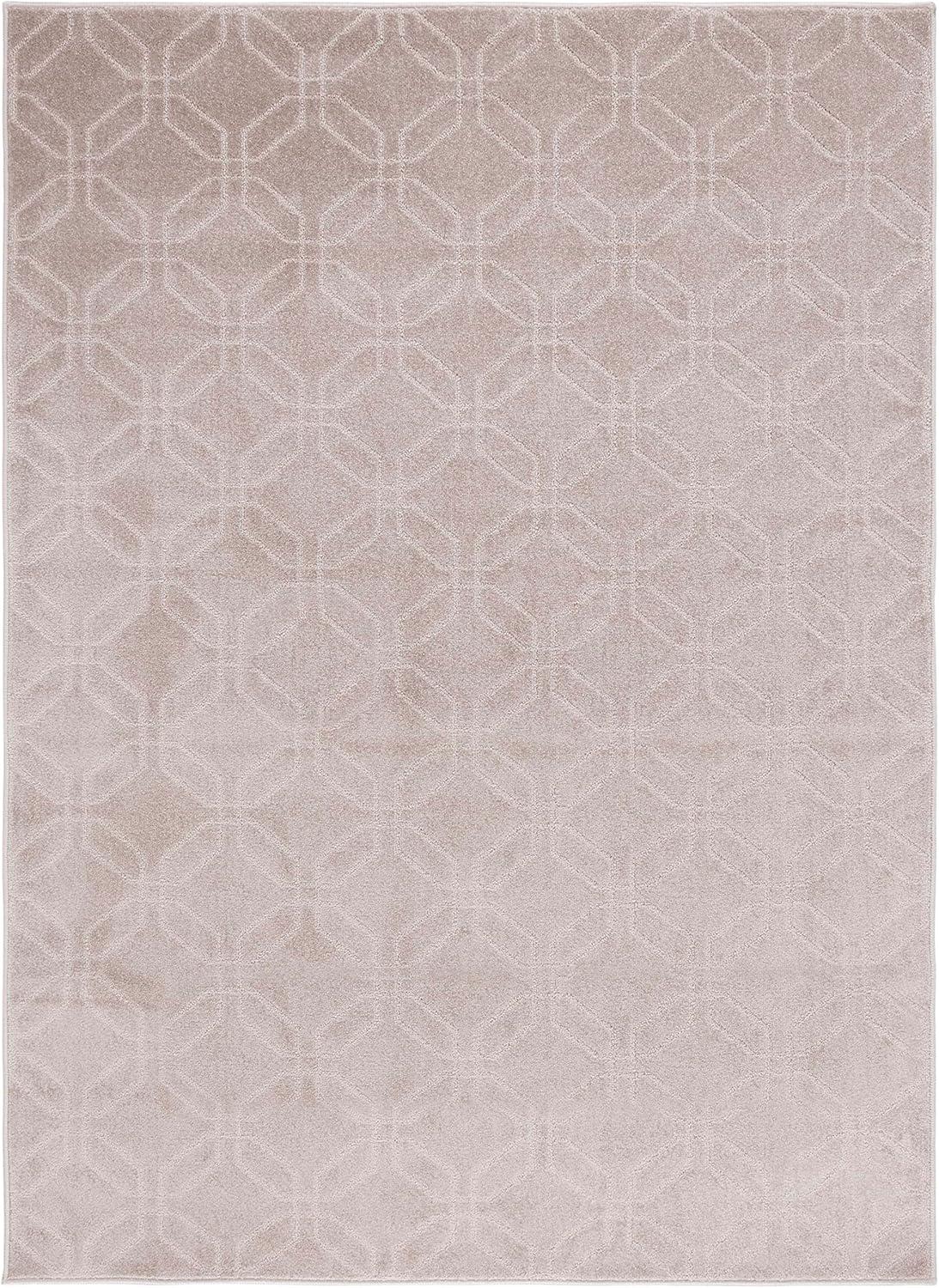 Pattern and Solid PNS406 Power Loomed Area Rug - Beige - 5'3"x7'6" - Safavieh.