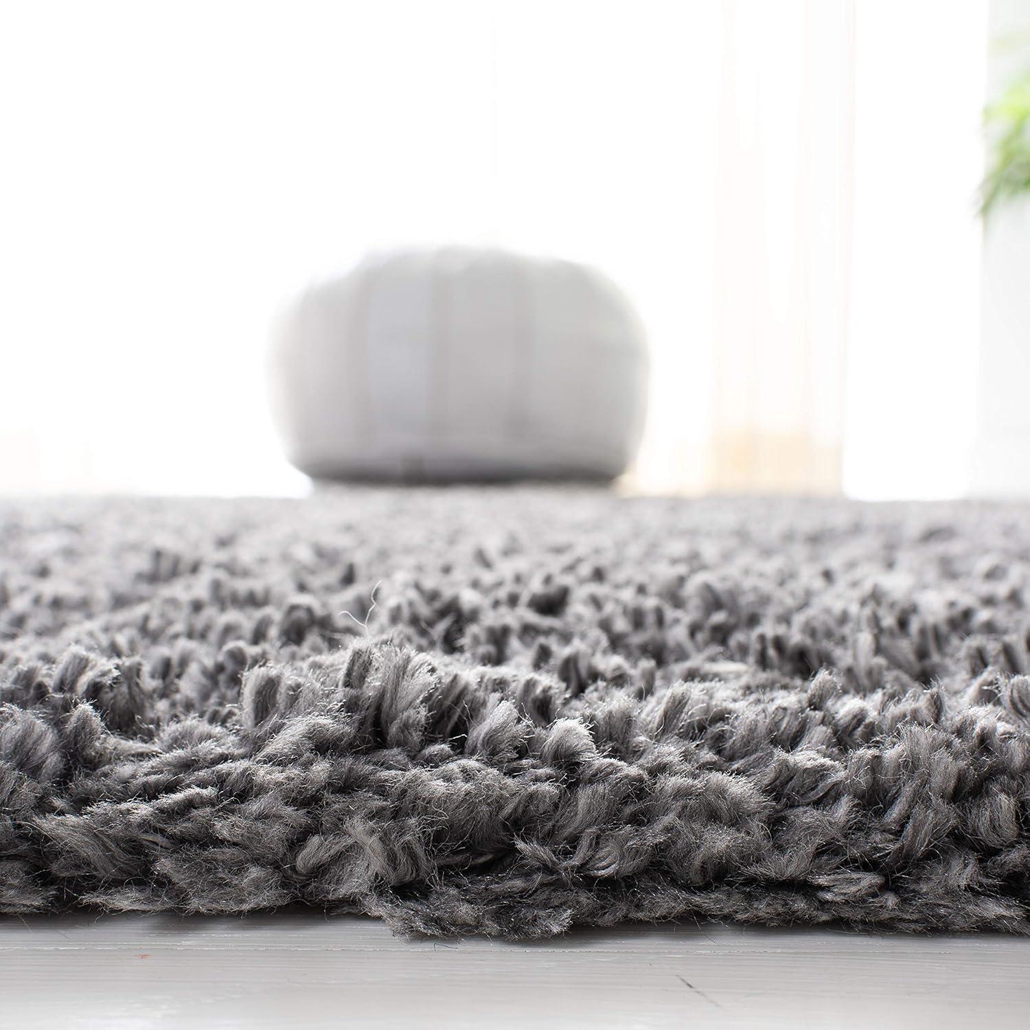 Fontana Shag 800 FNT800 Power Loomed Indoor Area Rug - Silver - 5'3"x7'6" - Safavieh